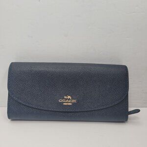 Coach Women's Black Slim Envelope Wallet